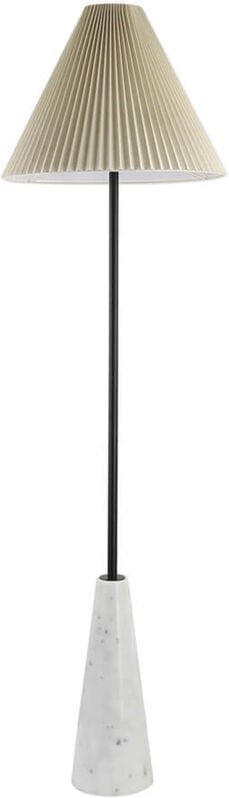 Home Deluxe - Stehlampe in Marmoroptik - Weiß Moderne Stehleuchte, elegante Beleuchtung, Lichtquelle mit Marmoroptik