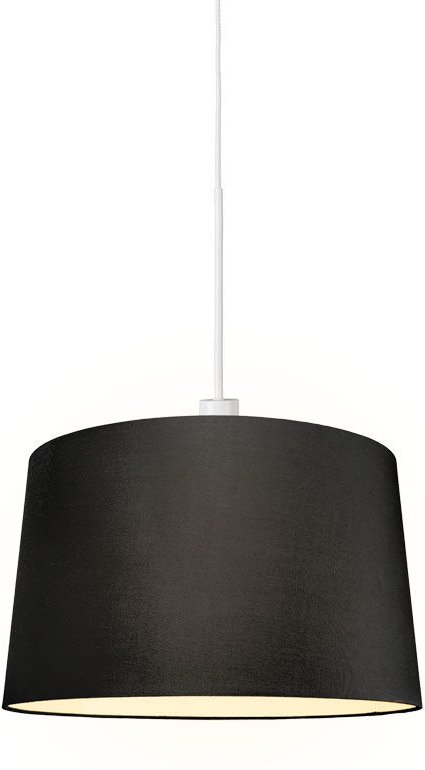 Moderne Hängelampe weiß mit Schirm 45 cm schwarz - Combi 1