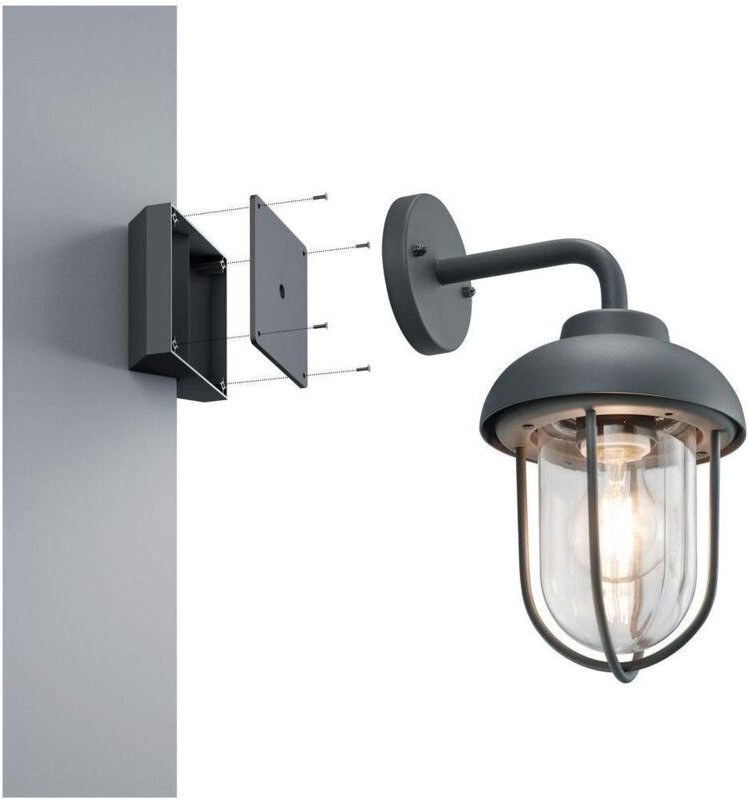 Universal Eckbefestigung für Trio Außenwandleuchten Kunststoff schwarz