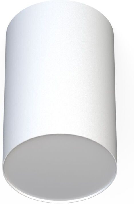 Deckenlampe Aufputz Metall E27 rund D: 12,7 cm Weiß Modern Spot Lampe Decke Deckenleuchte