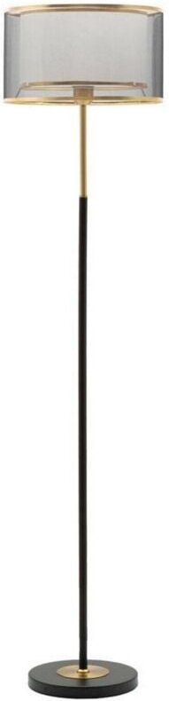 Dmora - Stehlampe Blera, Bodenlicht, Lampe, Stehleuchte, 35x35 h153 cm, Schwarz und Gold