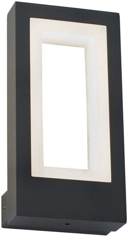 Searchlight - Wandleuchte Außenlampe Fassadenleuchte led grau opal Alu Gartenleuchte