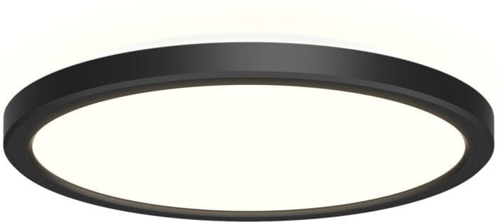 LED Deckenleuchte Edita mit Bewegungsmelder schwarz-weiß Ø 24 x 3 cm warmweiß