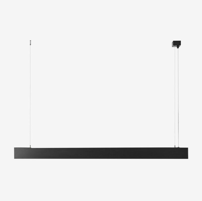 Sklum - Lineare LED-Deckenleuchte aus Aluminium (120 cm) Jiva Schwarz