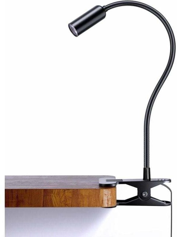 Klemmleuchte aus Aluminium, 360° flexible Schwanenhals-LED-Leselampe, Schreibtischlampe mit 10 Helligkeitsstufen, verste...
