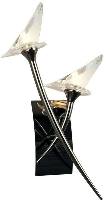 Inspired Mantra - Flavia - Wandleuchte Switched 2 Light G9, Schwarz Chrom