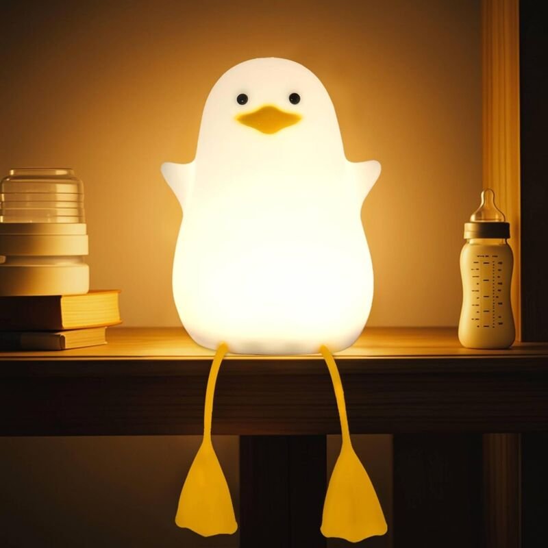 Thumbnail - Niedliches Nachtlicht für Kinder, weiche Silikon-LED-Touch-Lampe mit Timer, wiederaufladbar über USB, warmweißes Nachtli...