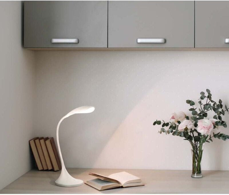 Thumbnail - Fischer&honsel - Tischleuchte Nachttischlampe Schreibtischleuchte 3 Stufen Touchdimmer weiß led