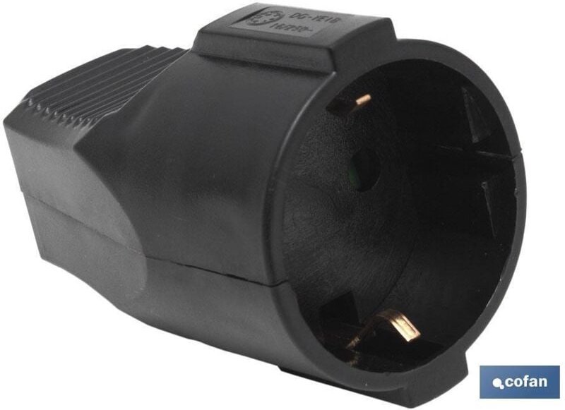 Schwarzer Luftsteckersockel (16a-250v)