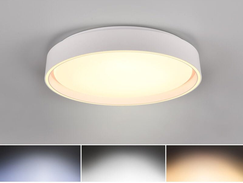 LED Deckenleuchte FELIS Weiß dimmbar Lichtfarbe einstellbar, Ø 40cm
