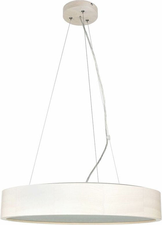 Hängeleuchte E27 Natur rund ø 47 cm Holz Pendelleuchte Wohnzimmer