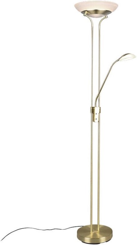 Thumbnail - Led Deckenfluter orson Messing mit Leselicht, dimmbar flexibel - 180cm