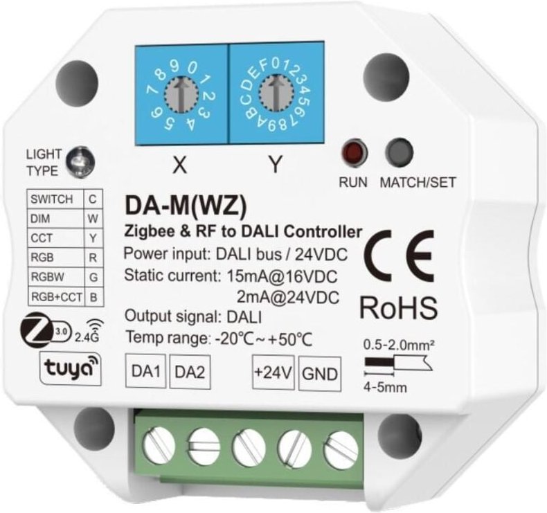 Efectoled - Konverter, rf / Zigbee zu dali Kompatibel mit Fernbedienung Weiß