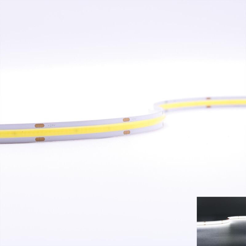 Thumbnail - COB 24V CRI90 LED Streifen 5M 14W/m 480LED/m 10mm - Lichtfarbe: Kaltweiß 6500K - Schutzart: IP20