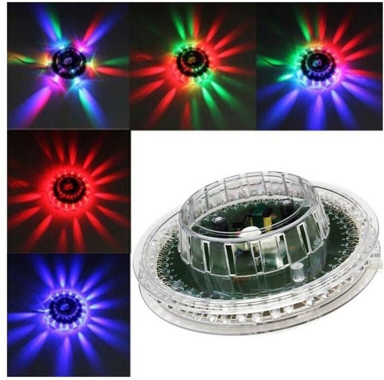 Trade Shop - DISCO WAND BLUME SONNENBLUME LED RGB LICHT DISCO STIMME BLINKEND 6-8W PARTY -