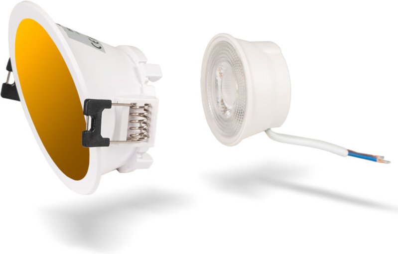 Kit Aro Downlight rund asymmetrisch Ø85mm + LED-Modul MR16 5W