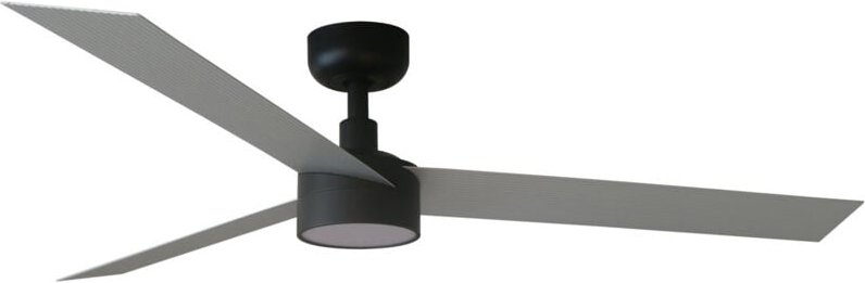Faro Cruiser Großer Deckenventilator mit 3 Flügeln, Mattschwarz, Aluminium, mit Licht 2700 – 4000 – 6500 K, Wiz Smart Sy...