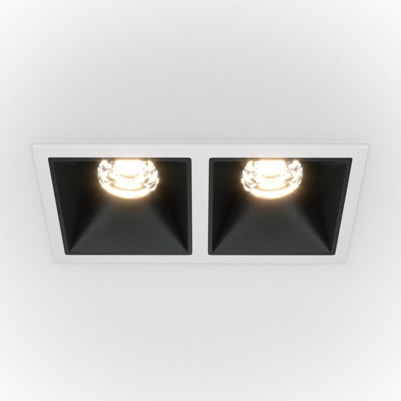 Maytoni - Alfa led Twin dimmbares Einbau-Downlight Weiß, Schwarz, 900lm, 3000K