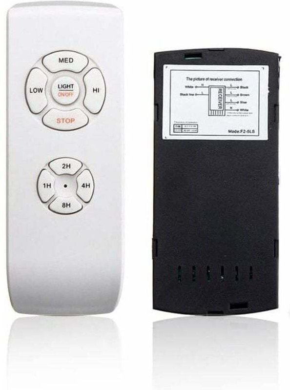 Universal-Deckenventilator mit Fernbedienung, 110 V/220 V, kabelloses Verteilungsset für Zuhause/Büro/Hotel/Lub, Weiß