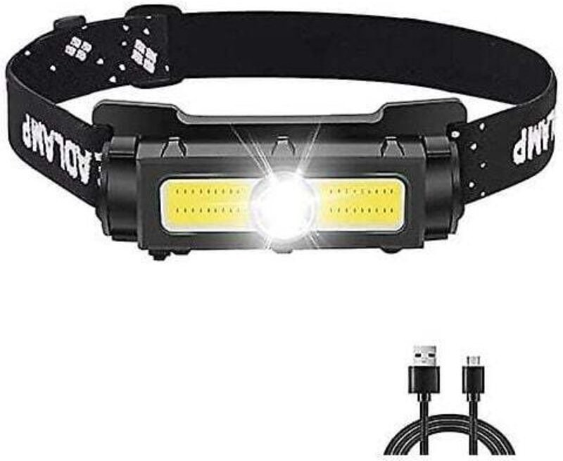 Potente lampada frontale da 1000 lumen, lampada frontale a LED ricaricabile con luce bianca rossa e magnete staccabile, ...