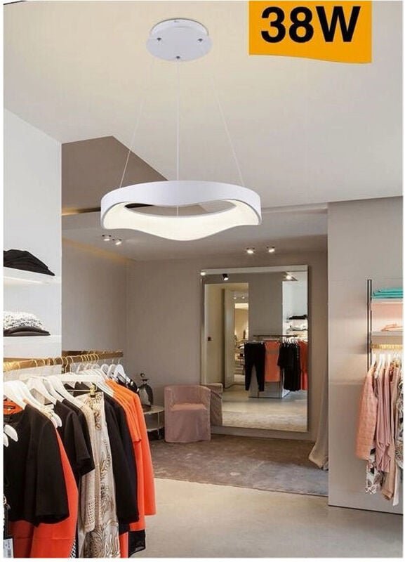 Trade Shop - led onda 38W ultra moderna 3 light A67-3C - Weiß