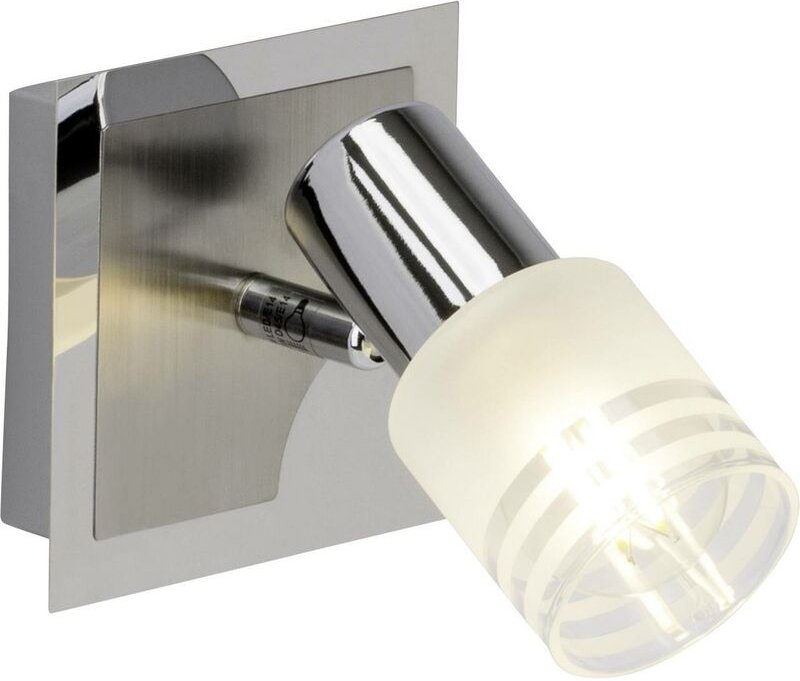 Thumbnail - Lampe Lea led Wandspot eisen/chrom/weiß 1x LED-D45, E14, 4W LED-Tropfenlampe inklusive, (450lm, 2700K) Energiesparend un...