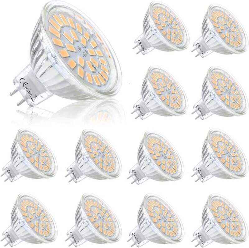 Ugreat - MR16 LED-Leuchtmittel, 12 v, 5 w, entspricht 50 w Halogen, warmweiß 2800 k, Spot-Leuchtmittel, 120° Abstrahlwin...