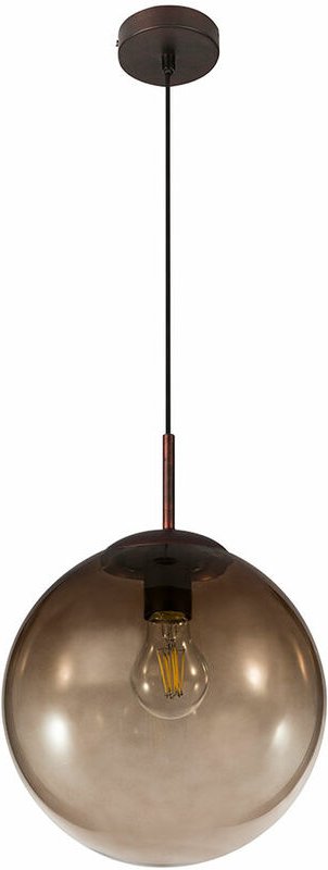 Glas Kugel Lampe dimmbar Decken Hänge Leuchte braun Fernbedienung im Set inkl. rgb led Leuchtmittel