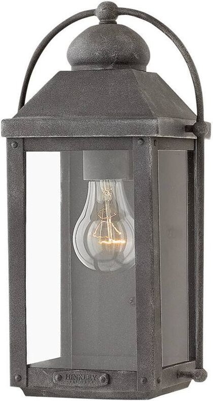 Anchorage Hinkley Outdoor 1 Light Wandlaterne im Alter von Zink IP44
