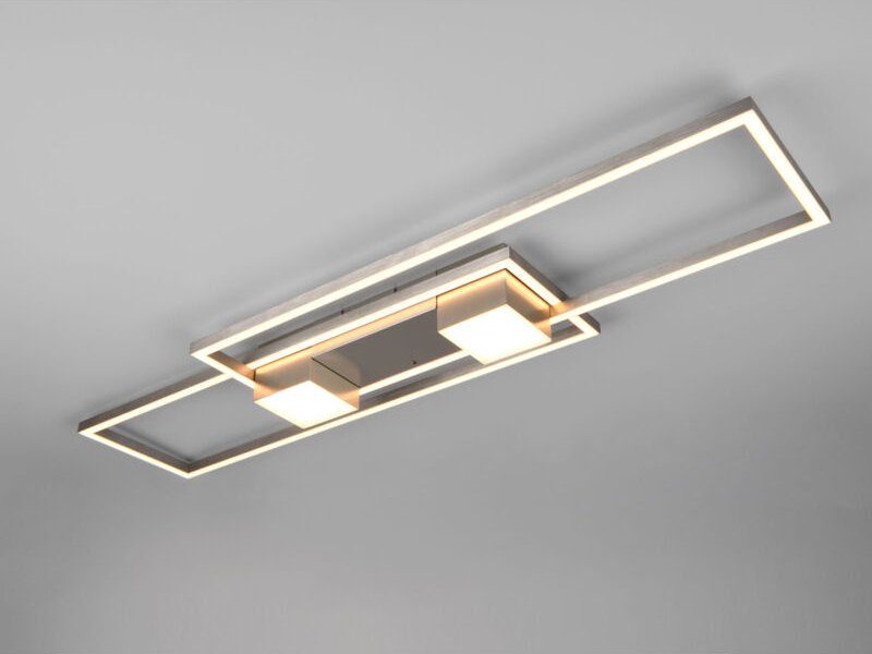 Thumbnail - Led Deckenleuchte albany Silber mit Fernbedienung dimmbar, Breite 100cm