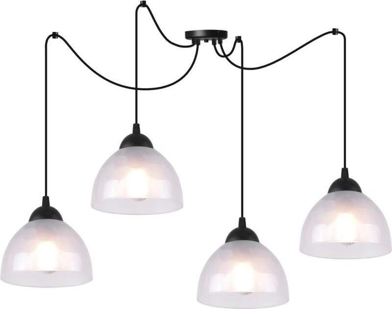 Venice Spider Hängelampe 4 Flache Milchlampen E27