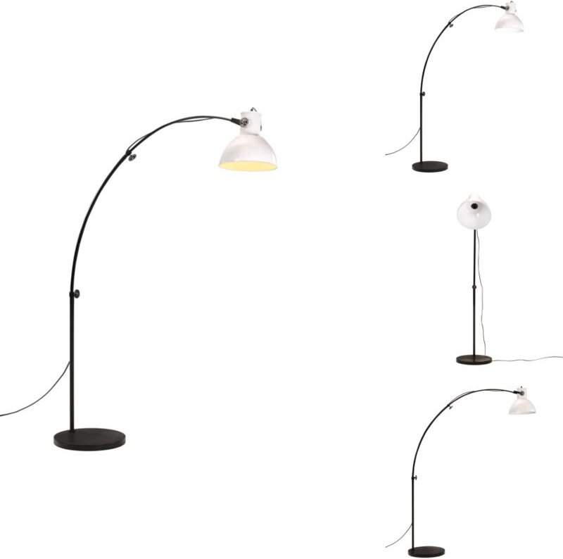 Stehleuchte 25 w Weiß 150 cm E27 - Industrielampen - Stehlampe - Wohnzimmerstil - Büroleuchte - Eisenleuchte