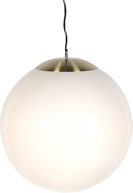 Smarte skandinavische Hängelampe Gold mit Opalglas 50cm inkl. WiFi A60 - Ball 50