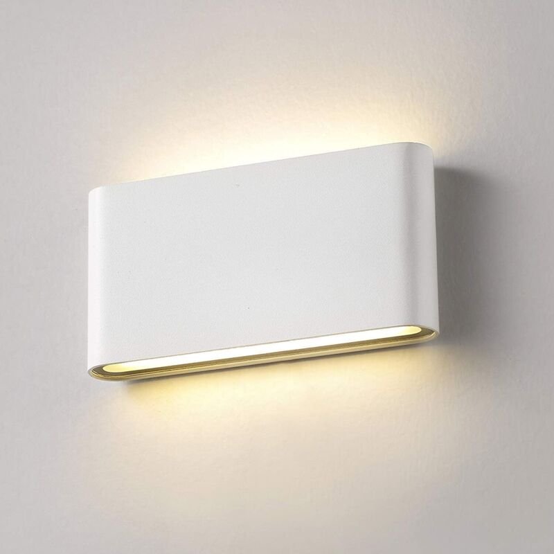 12W LED-Wandleuchte, IP65 wasserdichte moderne Außenwandleuchte aus Aluminium, Auf- und Ab-Design, Flur-Badezimmerleucht...