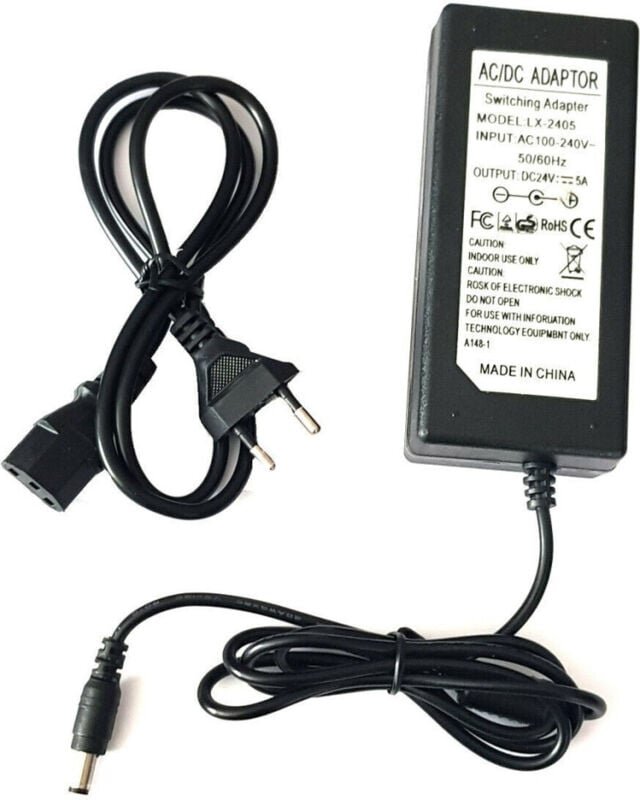 Trade Shop Traesio - Trade Shop - netzteil-transformator stabilisiert led-kameras überwachung 24V 5A -