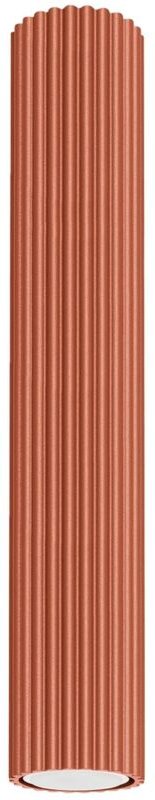 Licht-erlebnisse - Spot Lampe Decke Aluminium GU10 d: 6,5 cm Aufputz Ockerrot rund Modern