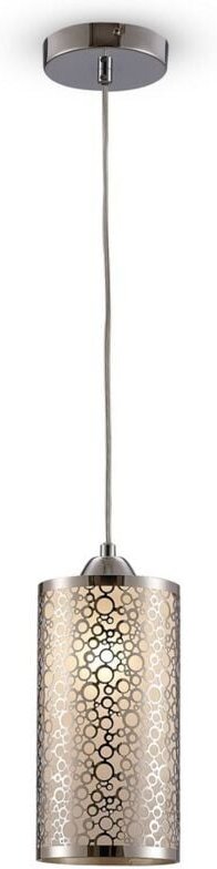 Inspired Deco - Charon - Kreismuster Deckenanhänger 1 Licht E27 Chrom poliert