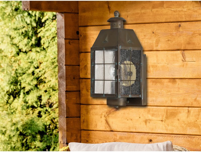 Meinewunschleuchte - led Außenwandleuchte im antiken Landhausstil, Höhe 34cm