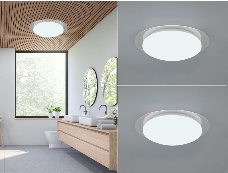 Led Deckenleuchte 2er Set Fernbedienung dimmbar Sternenhimmel Farbwechsel, Ø35cm