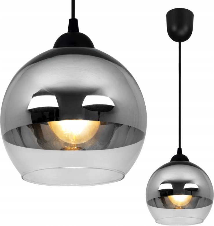 Thumbnail - Elegante Hängelampe, Glaslampe, Chrom, Led