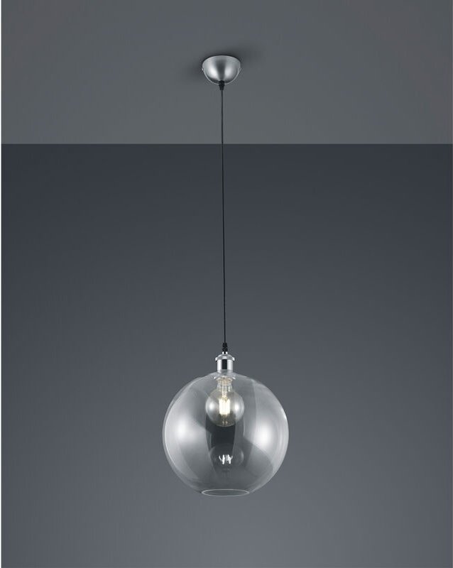 Reality Leuchten - led Pendelleuchte 1-flammig Glaskugel Lampenschirm Transparent, ø 30cm