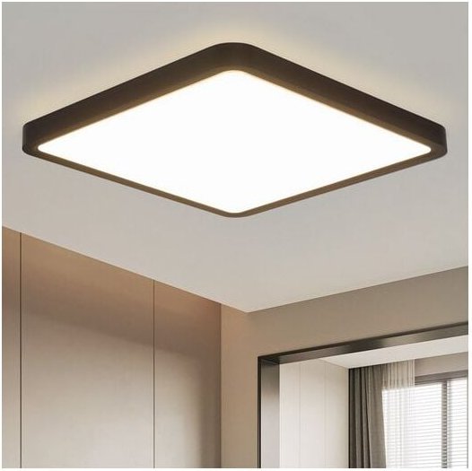 Deckenlampe led Deckenleuchte Flach - Schlafzimmerlampe Schwarz Badezimmerlampe 23CM Deckenbeleuchtung Schlafzimmer 18W ...