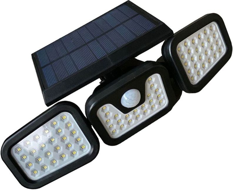 Solarbetriebene Wandleuchte, dreiseitig drehbare Beleuchtung, wasserdichte Außenstraßenleuchte für die Nacht, Gartenleuc...