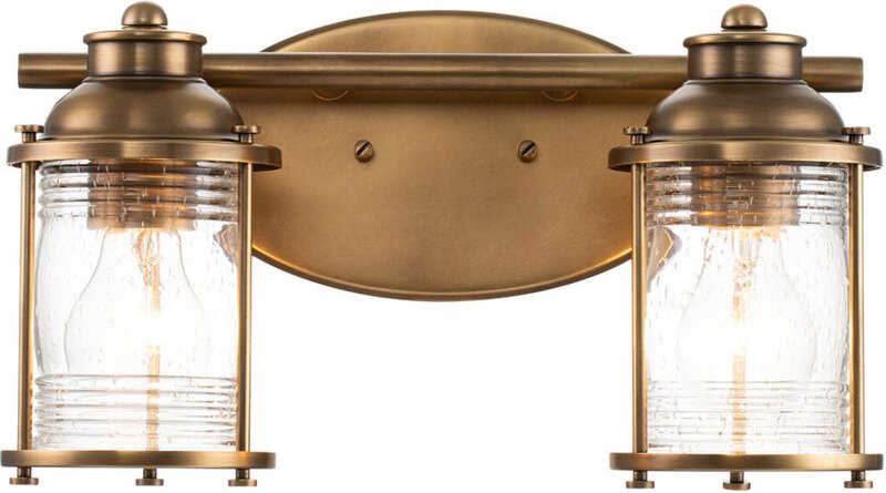 Thumbnail - Kichler Ashland Wandleuchte Messing natur, IP44 - Elstead