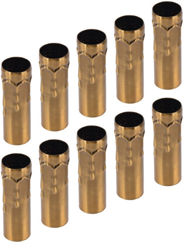 10 Stück E14 Metallhülse Kronleuchterfassung Halter Röhrenfassung für Kronleuchterbeleuchtung (Gold und Antikbronze)