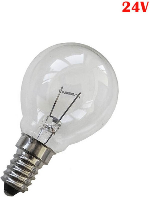 Klare kugelförmige Glühlampe 40 W E14 24 V
