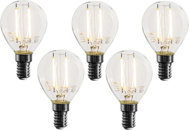 Luedd - 5er-Set E14 Dimmbare LED-Lampen P45 Klar 3W 250 lm 2700K