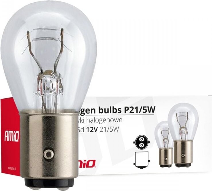 Halogenlampen P21/5W BAY15D 12V 21W/5W 10 Stück (E8) AMIO-01488