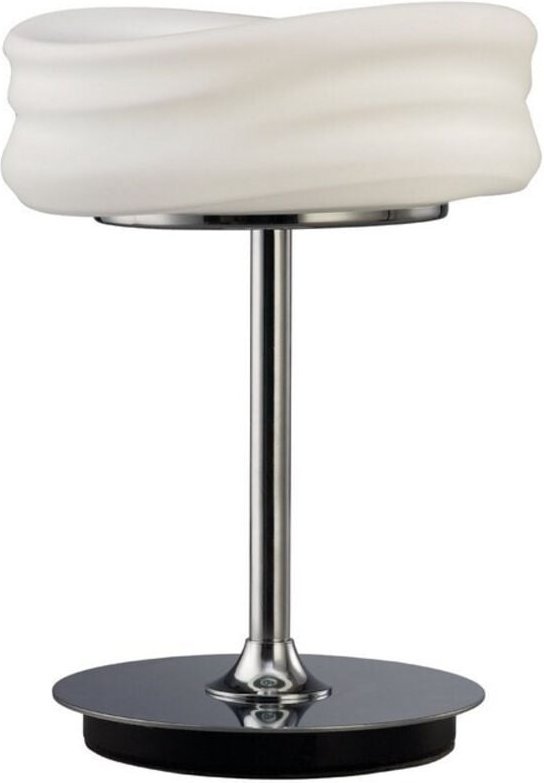 Inspired Mantra - Mediterraneo - Tischlampe 2 Light GU10 Small, Chrom poliert, Mattglas weiß