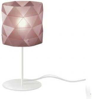 Linea Zero - Tischlampensockel und -fuß Rosa Metall in Metall Cm. 13 x 36 Std